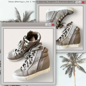 Vintage y2k hidden wedge high top sneakers ✨